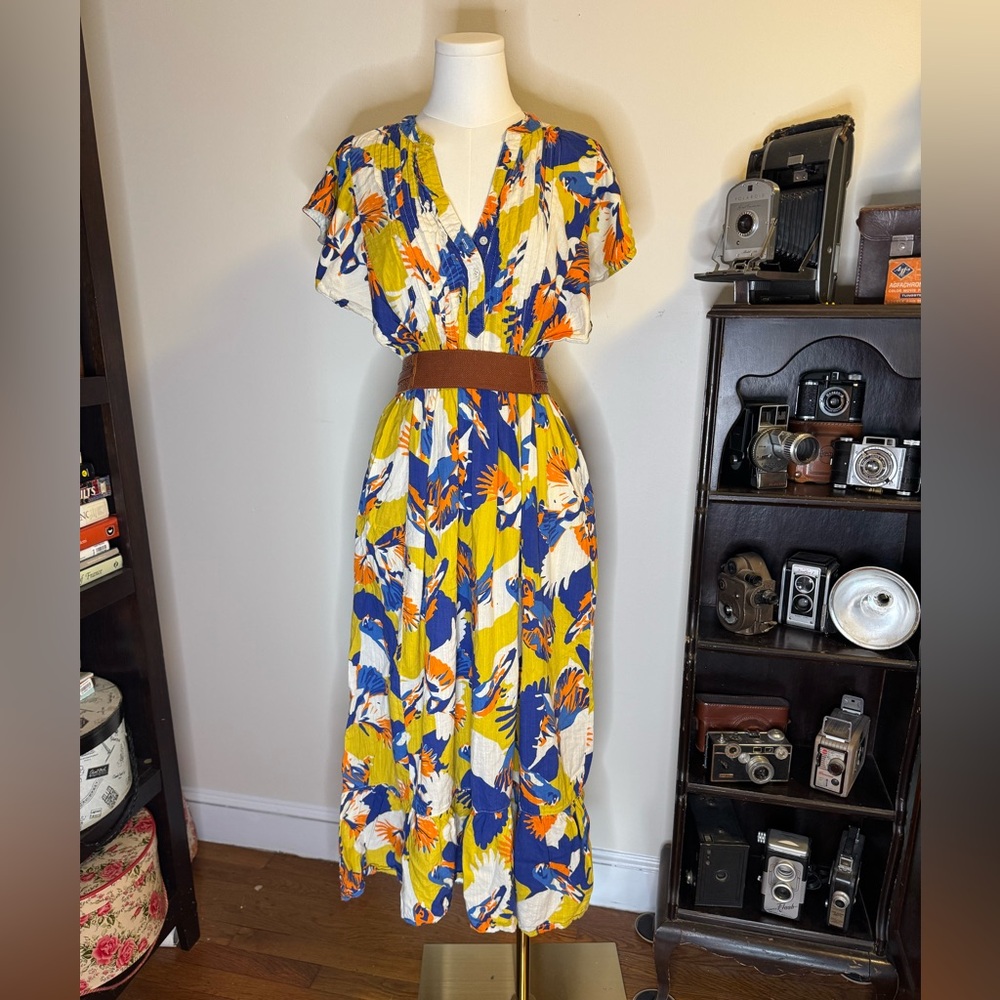 Anthropologie MaeveFloral Print Maxi Dress with pockets